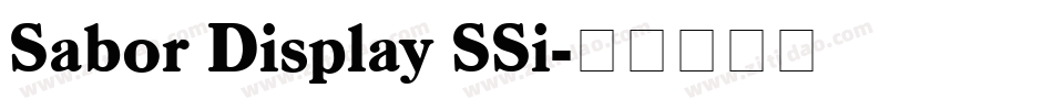 Sabor Display SSi字体转换